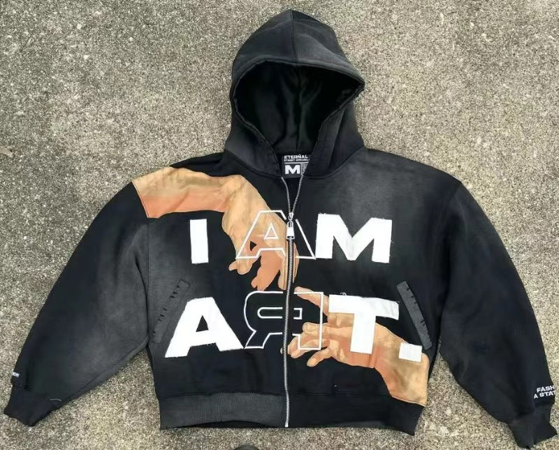 Niche Pullover Outer Wear Hooded Top Men