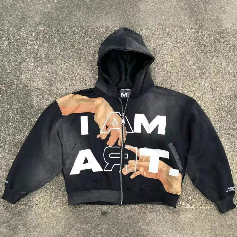 Niche Pullover Outer Wear Hooded Top Men