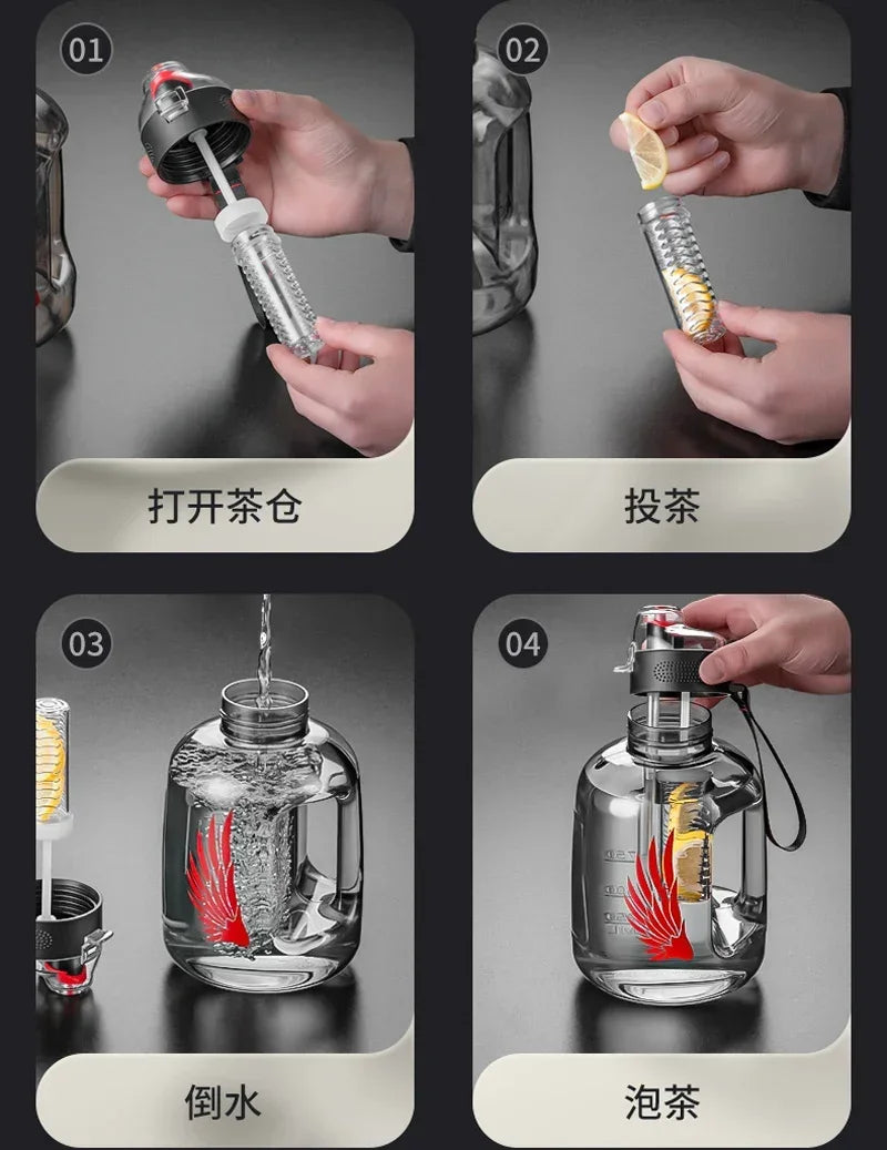 Larger Capacity 4L 5L Plastic Bottle Sport Drink Fitness Outdoor BPA FREE Water Bottle Kettle Pot 1000ml 1700ml 2700ml Bucket