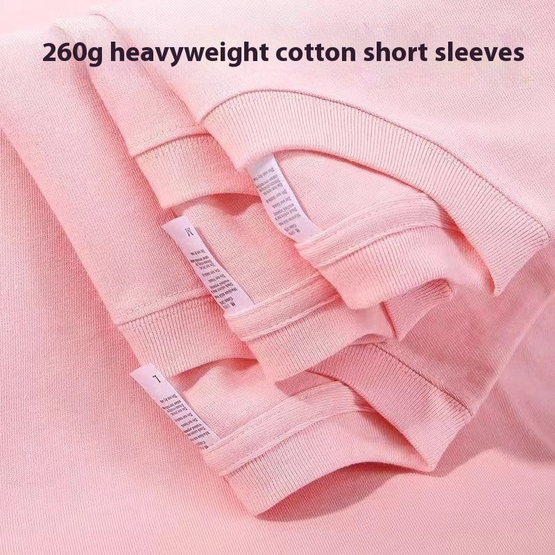 Loose Half Sleeve American Small Neckline Bottoming Shirt