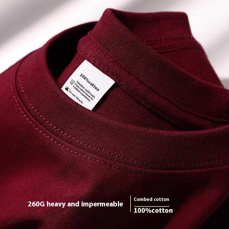 Loose Half Sleeve American Small Neckline Bottoming Shirt