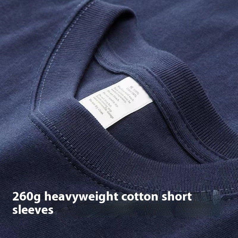 Loose Half Sleeve American Small Neckline Bottoming Shirt