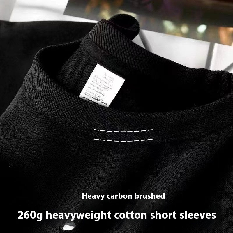 Loose Half Sleeve American Small Neckline Bottoming Shirt