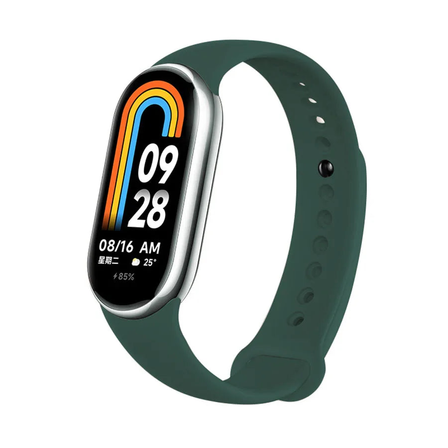Silicone Bracelet for Mi Band 9 8 Strap 8 NFC Accessories Sport Rubber SmartWatch Wristband belt correa Xiaomi MiBand 8 9 strap
