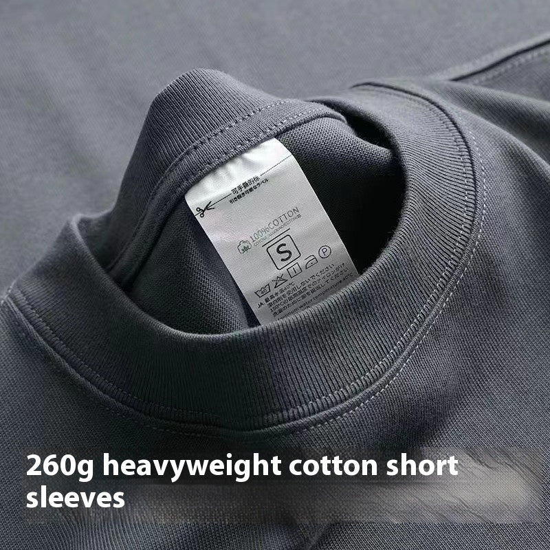 Loose Half Sleeve American Small Neckline Bottoming Shirt
