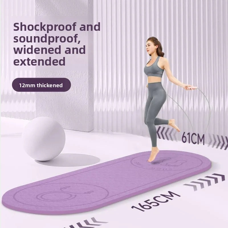 TPE Jump Rope Mat Indoor Fitness Sport Buffer Silent Yoga Pad Noise Reduction Shock Absorption Home Gym Equipment Mat