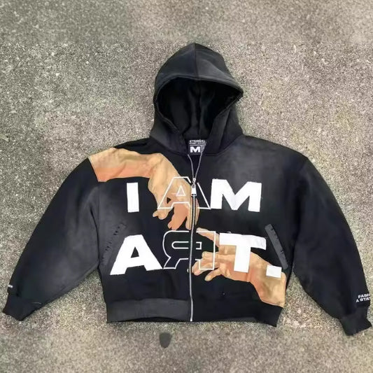Niche Pullover Outer Wear Hooded Top Men