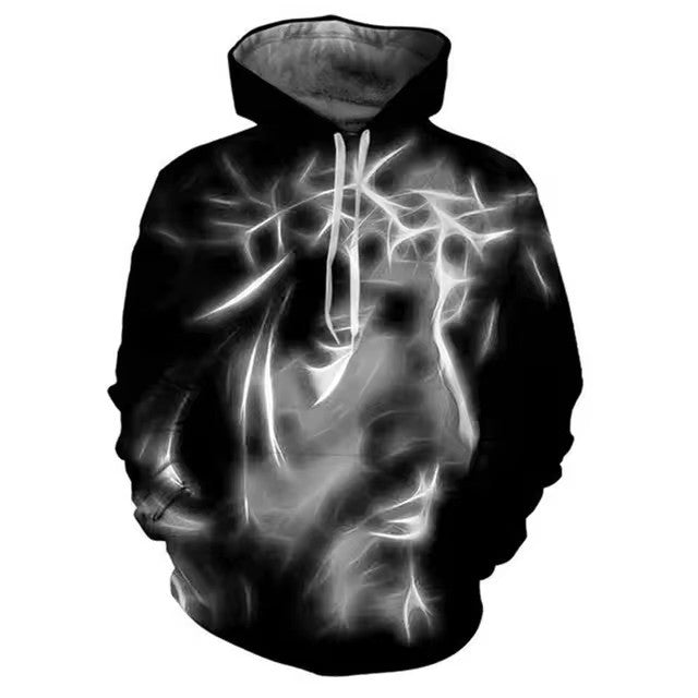 Men's Hooded 3D Digital Printing Sweater