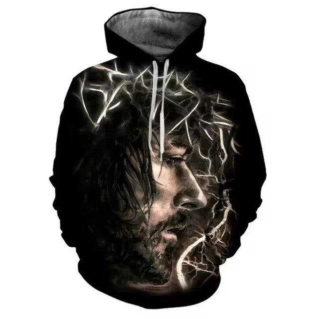 Men's Hooded 3D Digital Printing Sweater