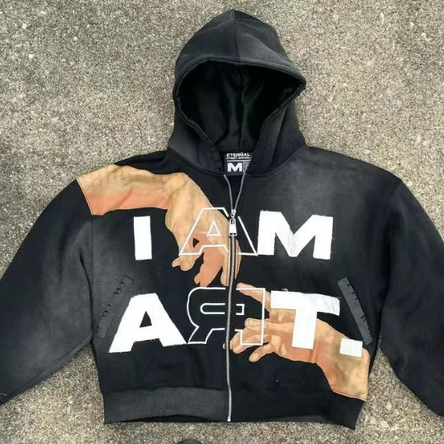Niche Pullover Outer Wear Hooded Top Men