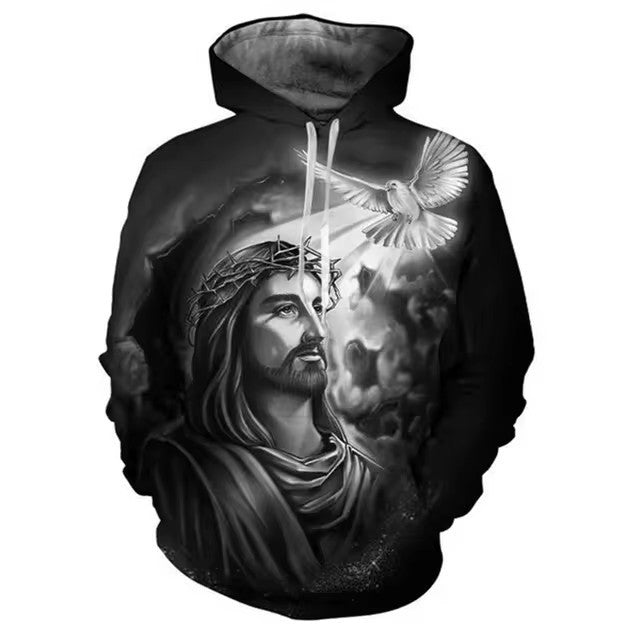 Men's Hooded 3D Digital Printing Sweater