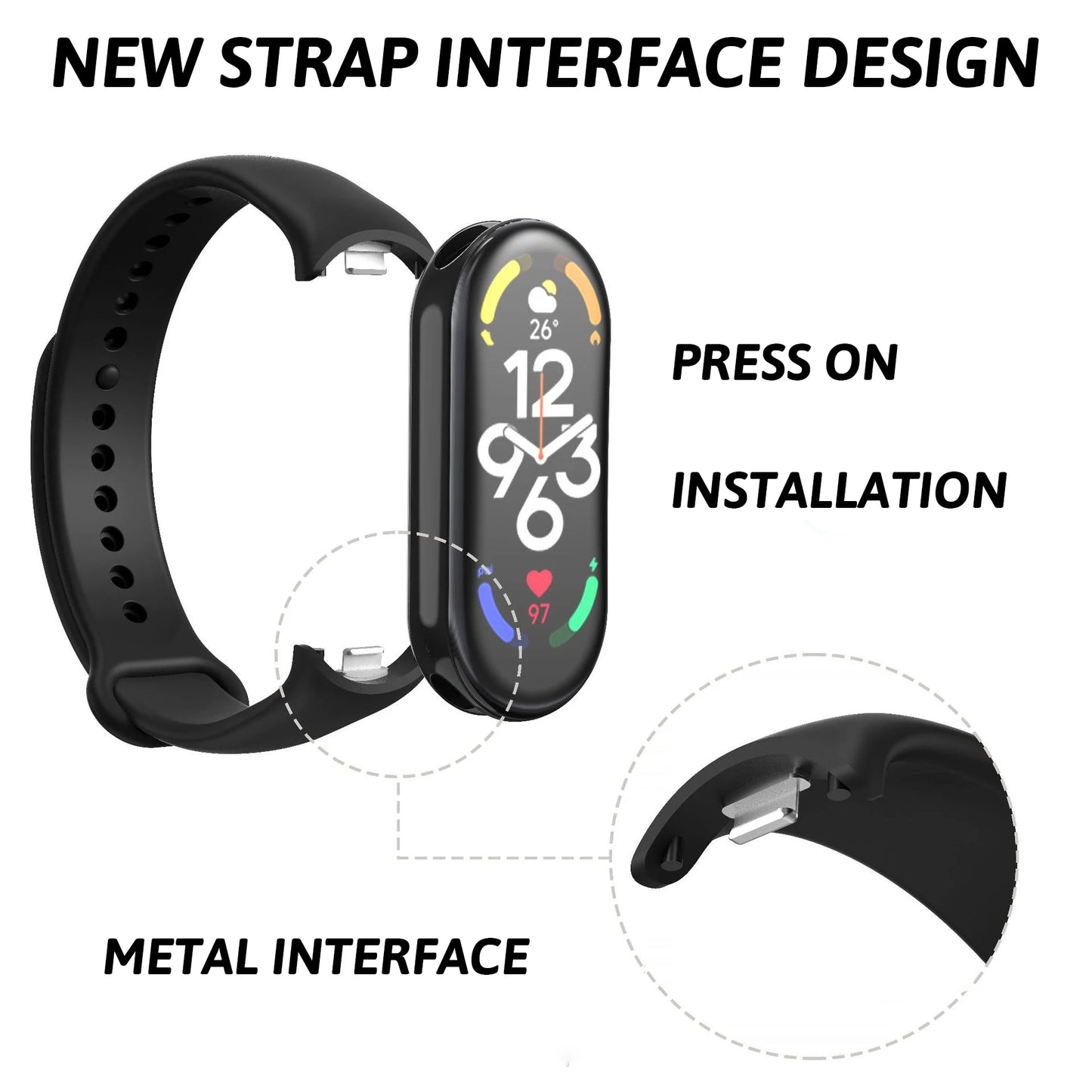 Silicone Bracelet for Mi Band 9 8 Strap 8 NFC Accessories Sport Rubber SmartWatch Wristband belt correa Xiaomi MiBand 8 9 strap