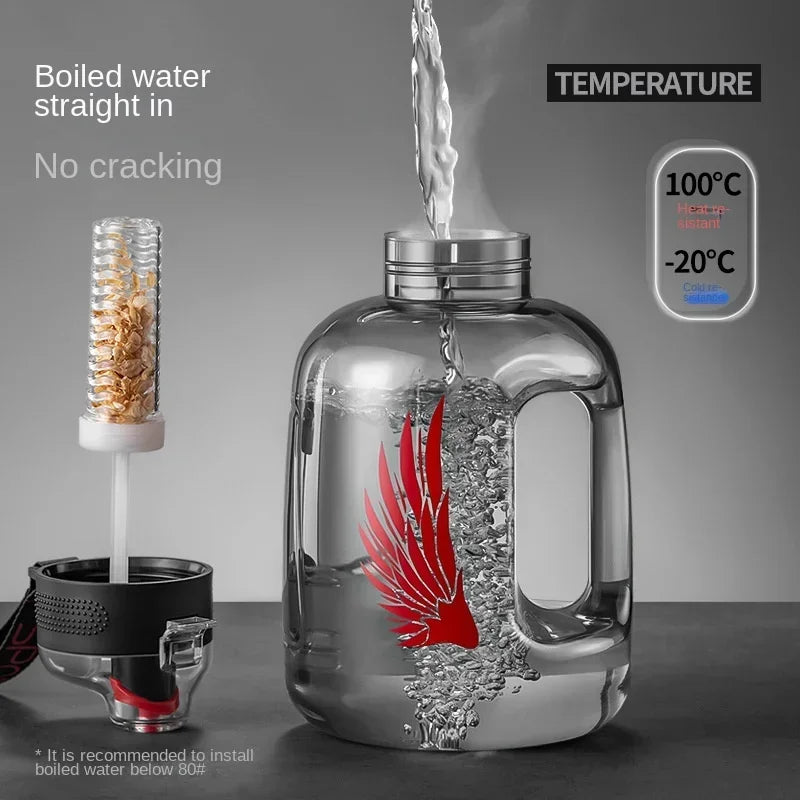 Larger Capacity 4L 5L Plastic Bottle Sport Drink Fitness Outdoor BPA FREE Water Bottle Kettle Pot 1000ml 1700ml 2700ml Bucket