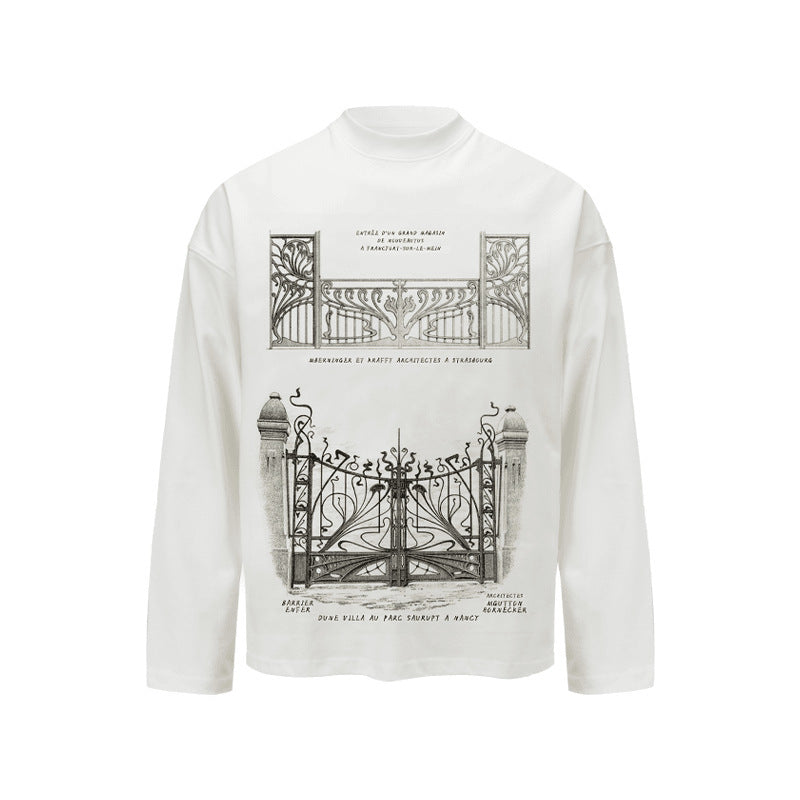 Spring And Autumn Pure Cotton Men And Women Loose Casual Top Long Sleeve