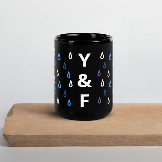 Y&F Black Glossy Mug