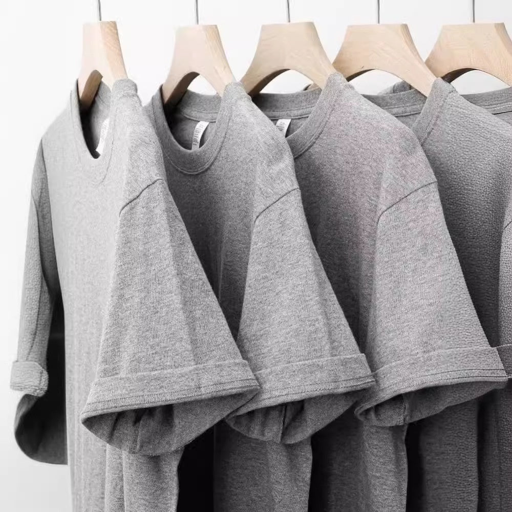 Loose Half Sleeve American Small Neckline Bottoming Shirt