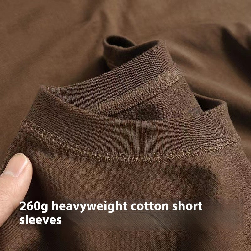 Loose Half Sleeve American Small Neckline Bottoming Shirt